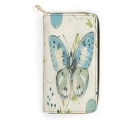 Circle And Green Dots Slim Thin Credit Card Wallet, PU Leather Bifold Cash Wallet, Zipper Coin Pocket ID Window Wallet Storage Bag Wallet Wallet Wallet Coin Purse Pouch Change Holder Small with Zipper