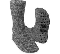 Circle Five Winterhausschuhe mit ABS-Druck - wärmende Wollsocken, Haussocken mit Noppen - Anti-Rutsch-Sohle für Damen und Herren Farbe 1 Paar - Anthrazit-meliert Größe 35/38