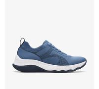 Clarks Damen Circuit Tie Sneaker, Denim Blue Knit, 37 EU