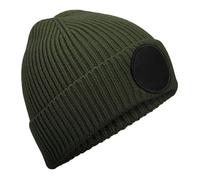 BEECHFIELD CIRCULAR FASHION PATCH BEANIE OLIVE GREEN/BLACK