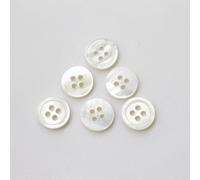 CISULI Weiße 4 Löcher Natürliche Muschelknöpfe 100 Stück/Packung Nähknopf Durchmesser 10mm/11mm/12mm/15mm/18mm/20mm/23mm/25mm (Weiß Natürliches Muschel 4 Löcher - 11.5mm)