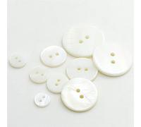 CISULI Weiße Natürliche Muschelknöpfe 2 Löcher Nähknopf Durchmesser 100 Stück/Packung 9mm/10mm/11mm/12mm/15mm/18mm/20mm/23mm/25mm (Weiß Natürliches Muschel 2 Löcher - 12.5mm)