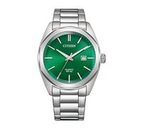 Citizen Analog gelbes Zifferblatt Herrenuhr, Grün, Japanisch