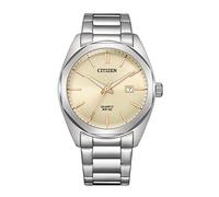 Citizen Analoge Herren-Armbanduhr mit gelbem Ziffer, Goldfarben, Klassisch