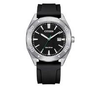 Citizen BM7631-01E Active Sport Herrenuhr - Eco Drive, Gehäuse 41 mm, schwarzes Zifferblatt, Silikonarmband, WR 10 Bar, Schwarz , Sport