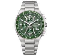 Citizen AT8398-53X Promaster Sky Herren Solar Funk Chronograph aus Titan | Eco-Drive, Saphirglas, grünes Zifferblatt, 40-mm-Titangehäuse, Tachymeter, 10 ATM und Drückerfaltschließe