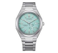 Citizen automatic Super Titanium men's watch with turquoise background NJ0180-80M