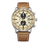 CITIZEN Aviator CA0880-15X Herrenuhr Crono Beige und Braun