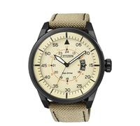 Citizen Aviator Eco Drive AW1365-19P Herren-Armbanduhr, Beige/Beige, Schmuck