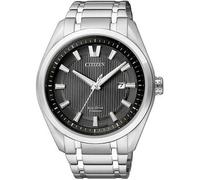 CITIZEN Herren Analog Quarz Uhr mit Titan Armband AW1240-57E, Schwarz