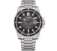 Citizen AW1816-89E Eco-Drive Solar Herrenarmbanduhr Stahl/Schwarz