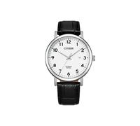 Citizen Herrenuhr BI5070-06A Quarz Edelstahl/Leder 40,5 mm Silber-Schwarz Datum 5 Bar