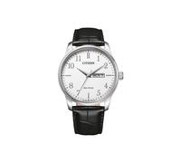 Citizen Herren Eco-Drive Solar Armband-Uhr aus Edelstahl mit Leder Band - BM8550-14A