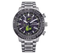 Citizen Promaster World Time Herren-Armbanduhr mit schwarzem Zifferblatt, BY3006-53E