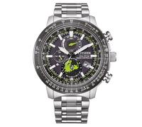 Citizen Promaster World Time Herren-Armbanduhr mit schwarzem Zifferblatt, BY3006-53E