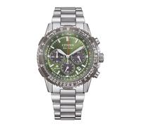 Citizen CA4664-60W Eco-Drive Herrenuhr Chronograph Stahl/Grün