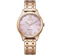 Citizen Damen Analog Eco-Drive Uhr mit Edelstahl Armband EM0503-75X | Eco-Drive Solar, Keine Batterie Nötig, Kristallglas, 5 bar Wasserdicht, 180 Tage Gangreserve, Edelstahlband