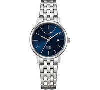 Citizen Damen Analog Quarz Uhr mit Edelstahl Armband EU6090-54A | Quartz, Kristallglas, 5 bar Wasserdicht, 2 Jahre Gangreserve, Datum, Edelstahlband