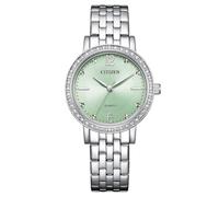 Citizen Damen-Armbanduhr EL3100-55X Analog Quarz Stahl Hellgrün