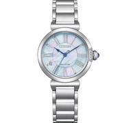 Citizen Damenuhr Edelstahl, Perlmutt Blau, 29 mm, EM1060-87N | Analog Quartz, Saphirglas, 5 bar Wasserdicht, 180 Tage Gangreserve, Edelstahlband