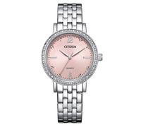 Citizen Damenuhr EL3100-55W – Analog Quarz, Edelstahlarmband, Rosa