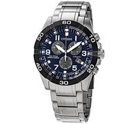 Citizen Eco-Drive BL5558-58L Analoge Herren-Armbanduhr mit Ewiger Kalender, blaues Zifferblatt, Hellbraun: Chronograph blau
