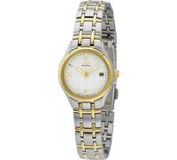 Citizen Eco-Drive Damenuhr Edelstahl, Weiß, 25 mm, EW1264-50A | Eco-Drive Solar, Keine Batterie Nötig, Kristallglas, 3 bar Wasserdicht, 180 Tage Gangreserve, Datum, Edelstahlband