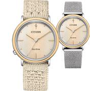 Citizen Eco Drive Damenuhr Set mit Wechselarmband EM1006-40A
