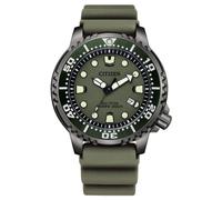 Citizen Herren Eco-Drive Solar Armband-Uhr aus Edelstahl mit Kautschuk Band - Promaster Metropolitan Adventurer Dive - BN0157-11X