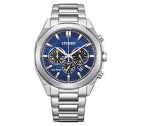 Citizen Eco-Drive Herrenuhr Edelstahl, Blau, 41 mm, CA4590-81L | Eco-Drive Solar, Keine Batterie Nötig, Kristallglas, 10 bar Wasserdicht, 270 Tage Gangreserve