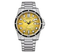 Citizen Eco-Drive Herrenuhr Edelstahl, Gelb, 41.5 mm, AW1816-89X