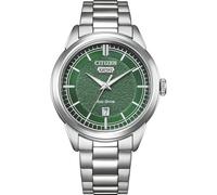 Citizen Eco-Drive Herrenuhr Edelstahl, Grün, 40.5 mm, AW0151-85XC