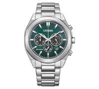 Citizen Eco-Drive Herrenuhr Edelstahl, Grün, 41 mm, CA4590-81X | Eco-Drive Solar, Keine Batterie Nötig, Kristallglas, 10 bar Wasserdicht, 270 Tage Gangreserve