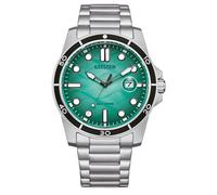 Citizen Eco-Drive Herrenuhr Edelstahl, Hellblau, 41.5 mm, AW1816-89L