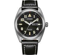Citizen Eco-Drive Herrenuhr, Schwarz, 42 mm, BM8560-29EC | Eco-Drive Solar, Keine Batterie Nötig, Saphirglas, 10 bar Wasserdicht, 180 Tage Gangreserve, Tag/Datum, Lederband