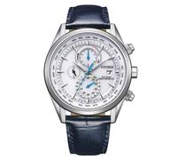 Citizen Eco-Drive Solar Funk-Armbanduhr für Herren mit Lederband AT8260-18A