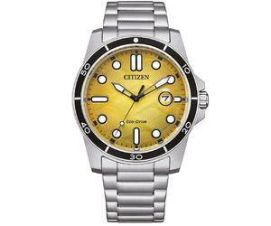 Citizen Eco-Drive Solaruhr für Herren Stahl/Gelb AW1816-89X