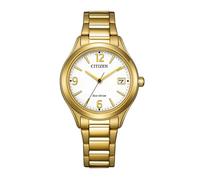 Citizen FE6122-64A Eco-Drive Solar-Damenuhr Weiß Gelbgold 50m wasserdicht Ø33,5mm