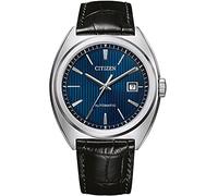CITIZEN Herren Analog Automatik Uhr mit Leder Armband NJ0100-46L
