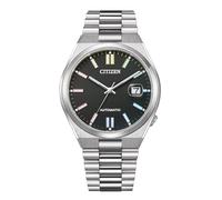 Citizen Herren Analog Automatik Uhr Tsuyosa, Schwarz/Transparent, Modern