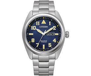 Citizen Herren Analog Eco-Drive Armbanduhr Titan