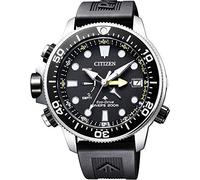 Citizen Herren Analog Eco-Drive Solar Uhr mit Tiefenmesser und Taucherarmband BN2036-14E