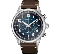 Citizen Herren Analog Eco-Drive Uhr mit Leder Armband CA4420-13L, Silber