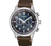 Citizen Herren Analog Eco-Drive Uhr mit Leder Armband CA4420-13L, Silber