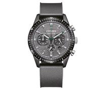 CITIZEN CA4625-02H Eco-Drive Solar Chrono Herrenuhr mit schwarzem Silikonband