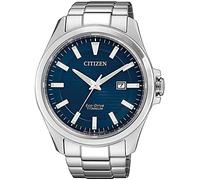 Citizen Herren Analog Eco-Drive Uhr mit Super Titanium Armband BM7470-84L, Silber