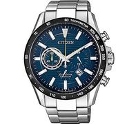 Citizen Herren Analog Eco-Drive Uhr mit Super Titanium Armband CA4444-82L, Blau