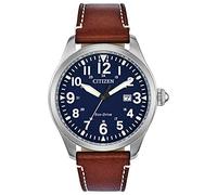 Citizen Herren Analog Quarz Uhr mit Leder Armband BM6838-17L