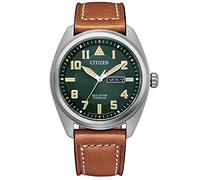 Citizen Analog Herren Uhr In Leder/Titan Braun/Grau | BM8560-11X