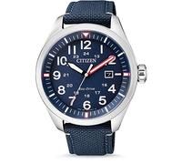 Citizen Herren Analog Quarz Uhr mit Nylon Armband AW5000-16L